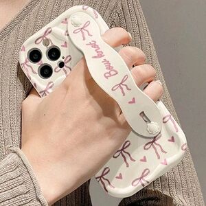 Galaxy S25 Ultra Cute Bow Heart Phone Case with Grip